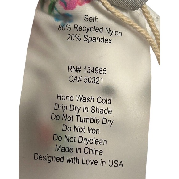 For Love and Lemons Size Med Floral Polka Dot White One Piece Bathing Suit NWT - Picture 9 of 11
